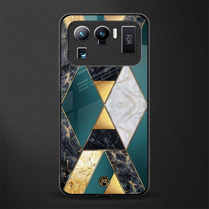 cadmium gold marble glass case for mi 11 ultra 5g image