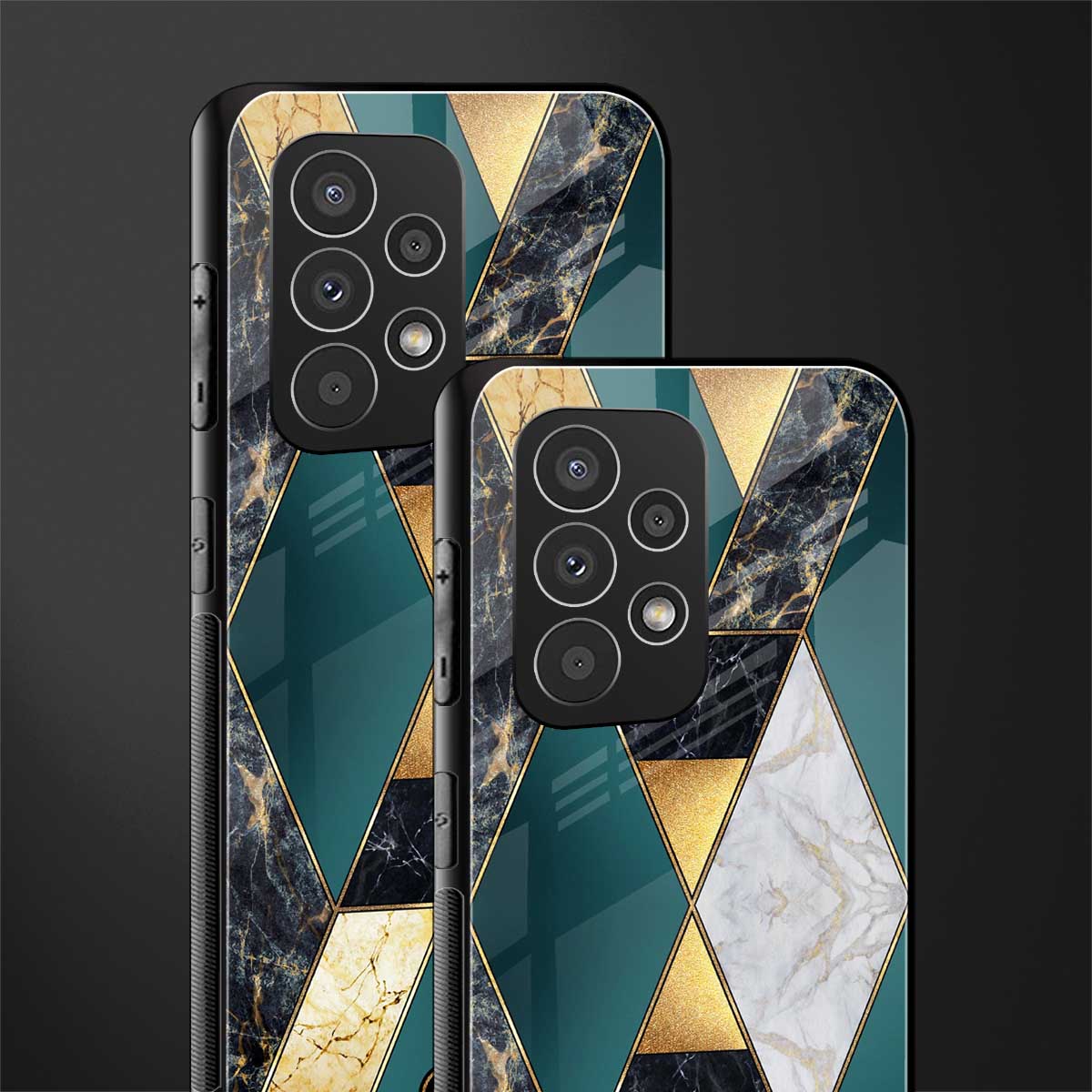 cadmium gold marble back phone cover | glass case for samsung galaxy a53 5g