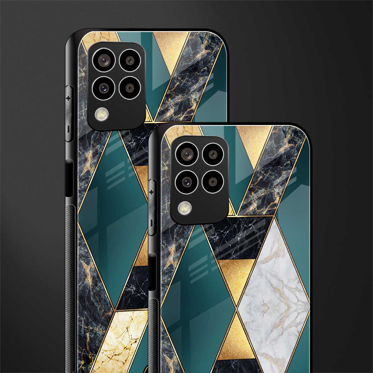 cadmium gold marble back phone cover | glass case for samsung galaxy m33 5g