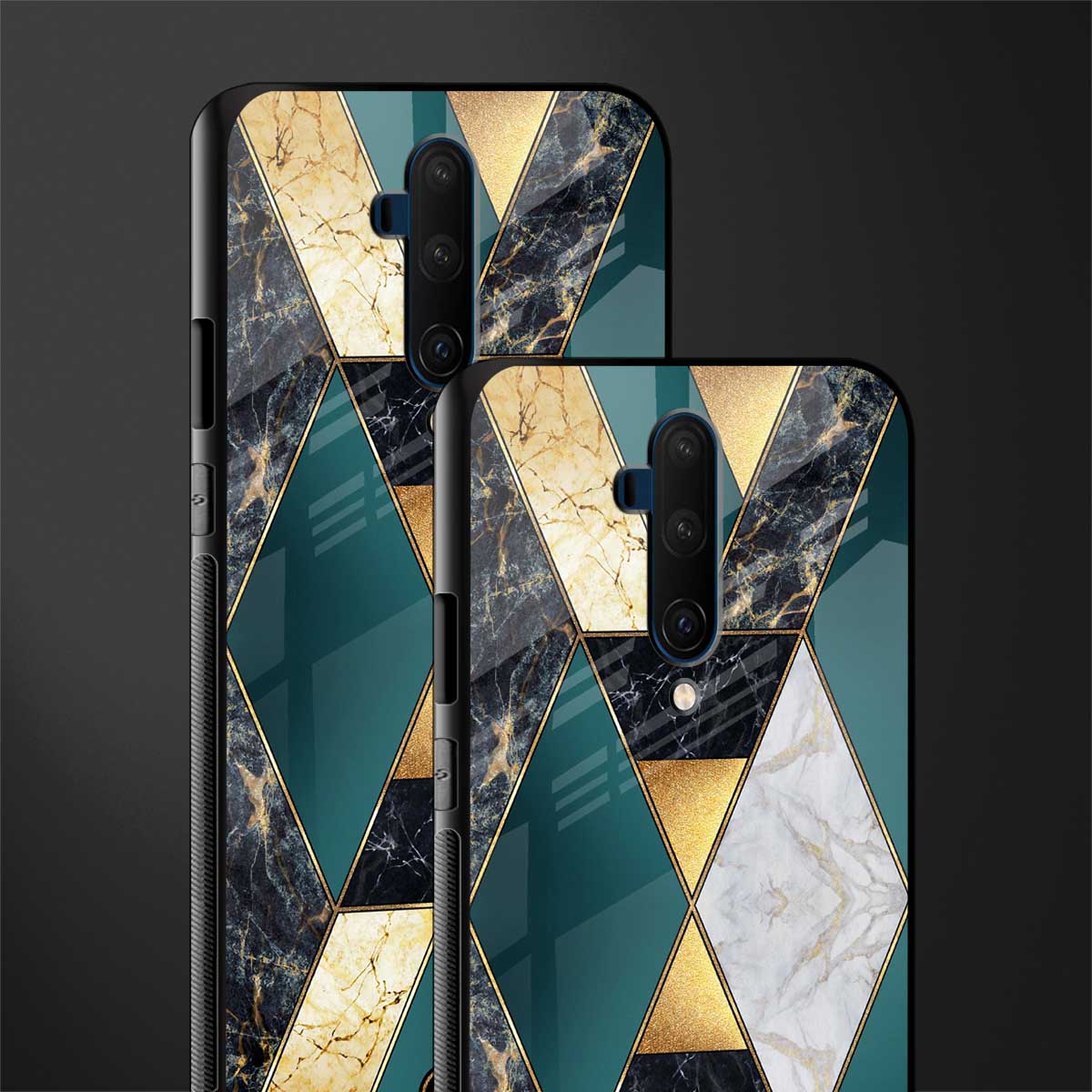 cadmium gold marble glass case for oneplus 7t pro image-2