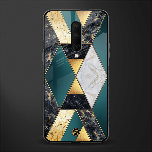 cadmium gold marble glass case for oneplus 7 pro image