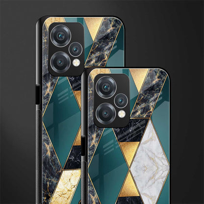 cadmium gold marble back phone cover | glass case for oneplus nord ce 2 lite 5g