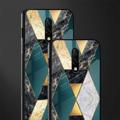 cadmium gold marble glass case for oneplus 7 image-2