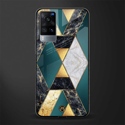 cadmium gold marble glass case for vivo x60 image