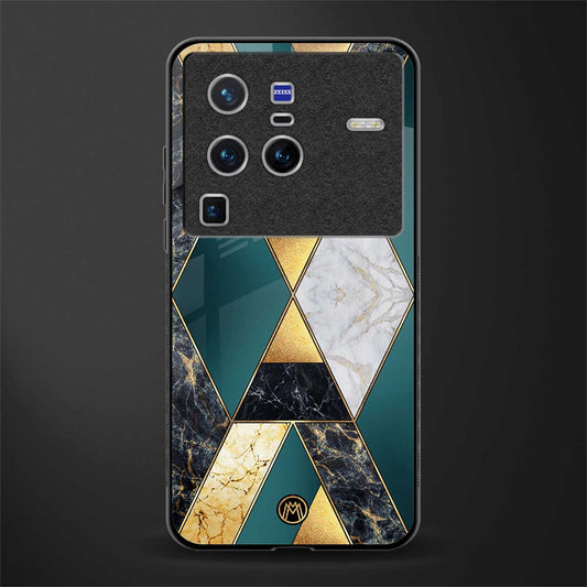 cadmium gold marble glass case for vivo x80 pro 5g image