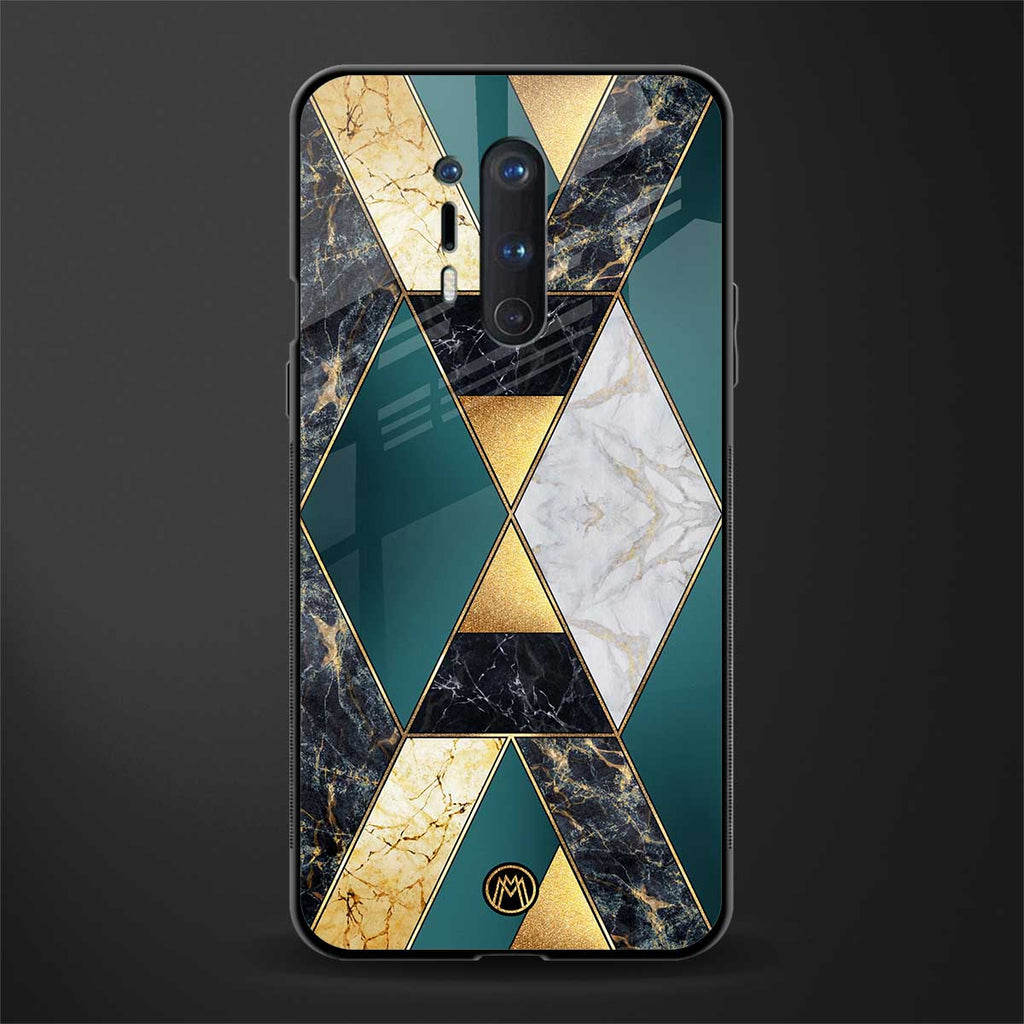 cadmium gold marble glass case for oneplus 8 pro image