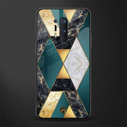 cadmium gold marble glass case for oneplus 8 pro image