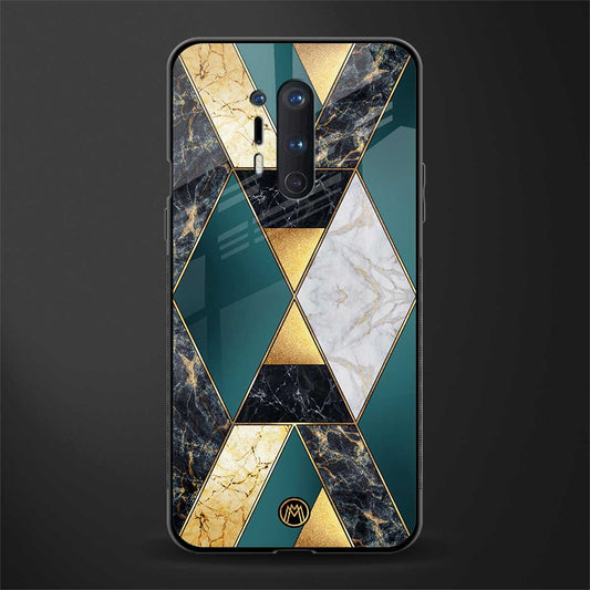 cadmium gold marble glass case for oneplus 8 pro image