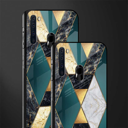 cadmium gold marble glass case for samsung a21 image-2