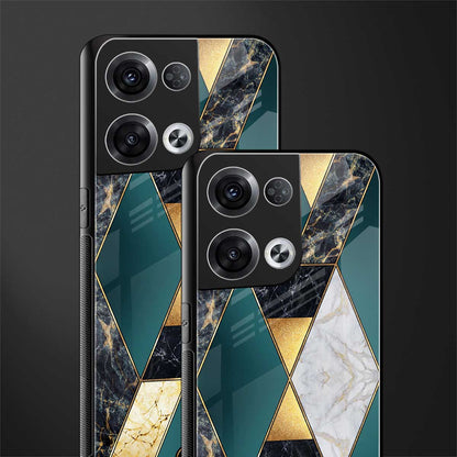 cadmium gold marble back phone cover | glass case for oppo reno 8