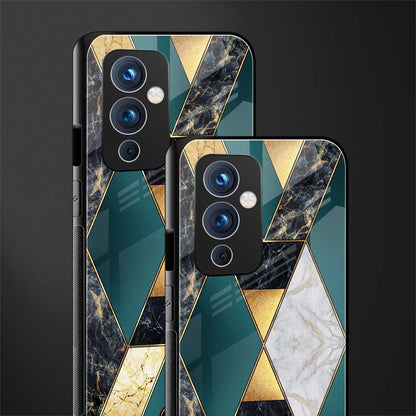 cadmium gold marble back phone cover | glass case for oneplus 9