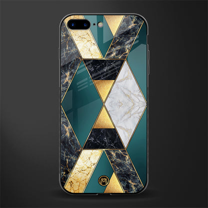 cadmium gold marble glass case for iphone 7 plus image