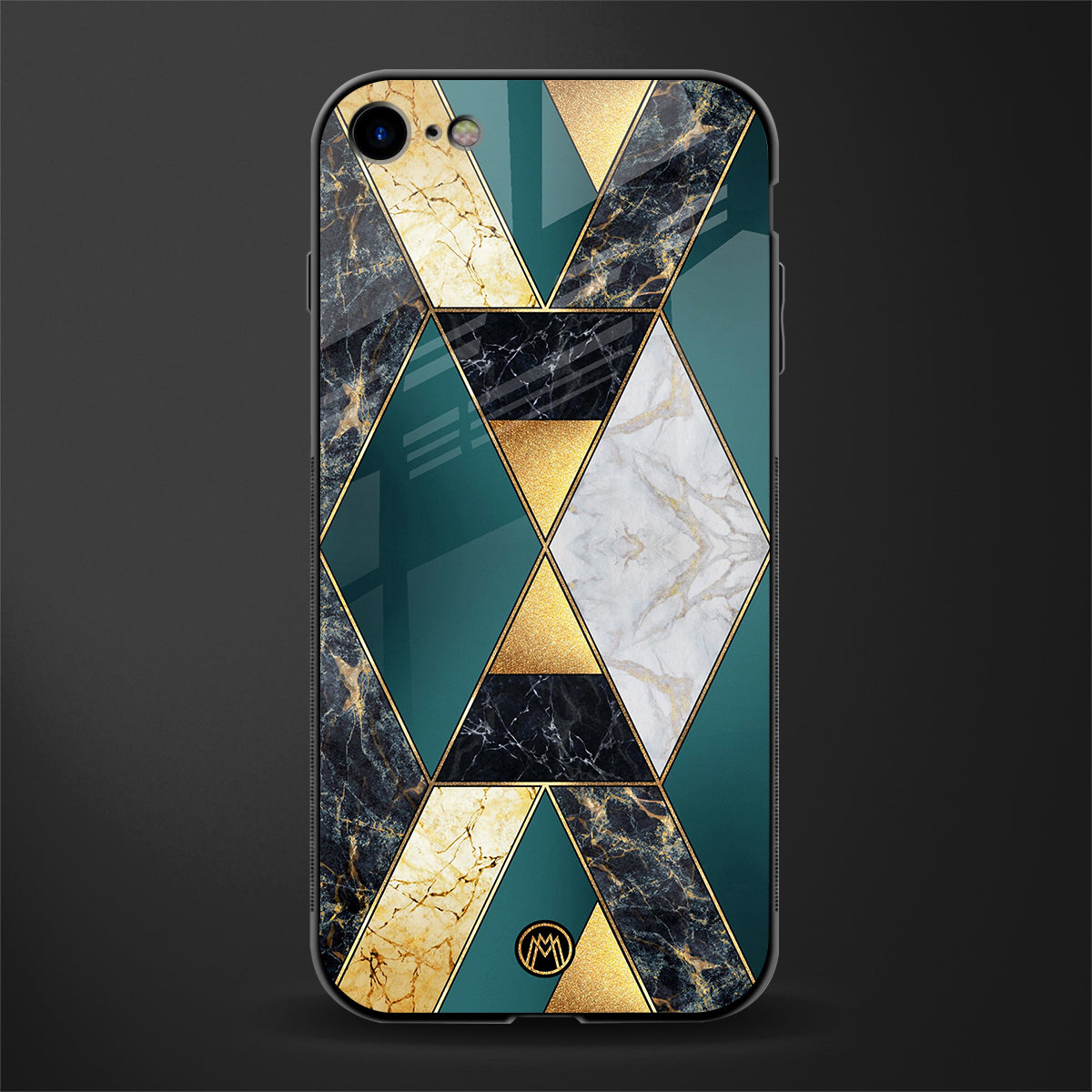cadmium gold marble glass case for iphone 8 image