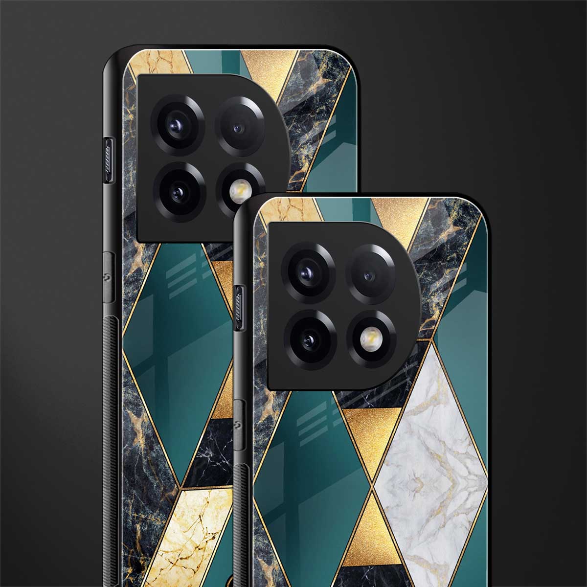 cadmium gold marble back phone cover | glass case for oneplus 11