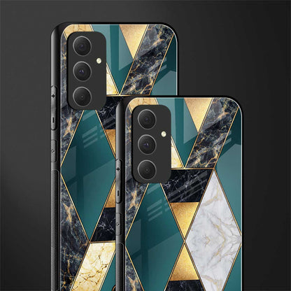 cadmium gold marble back phone cover | glass case for samsung galaxy a54 5g