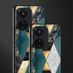 cadmium gold marble back phone cover | glass case for vivo t1 44w 4g