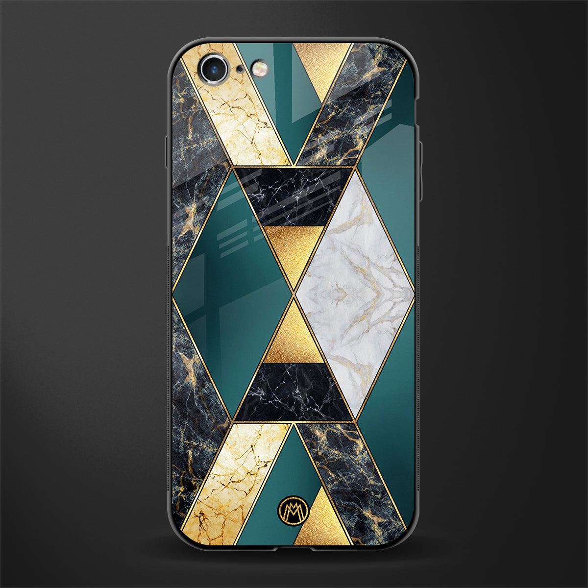 cadmium gold marble glass case for iphone 6s image