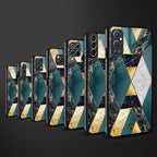 cadmium gold marble glass case for oppo a54 image-3