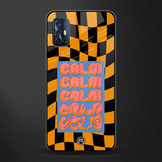calm glass case for vivo v17 image