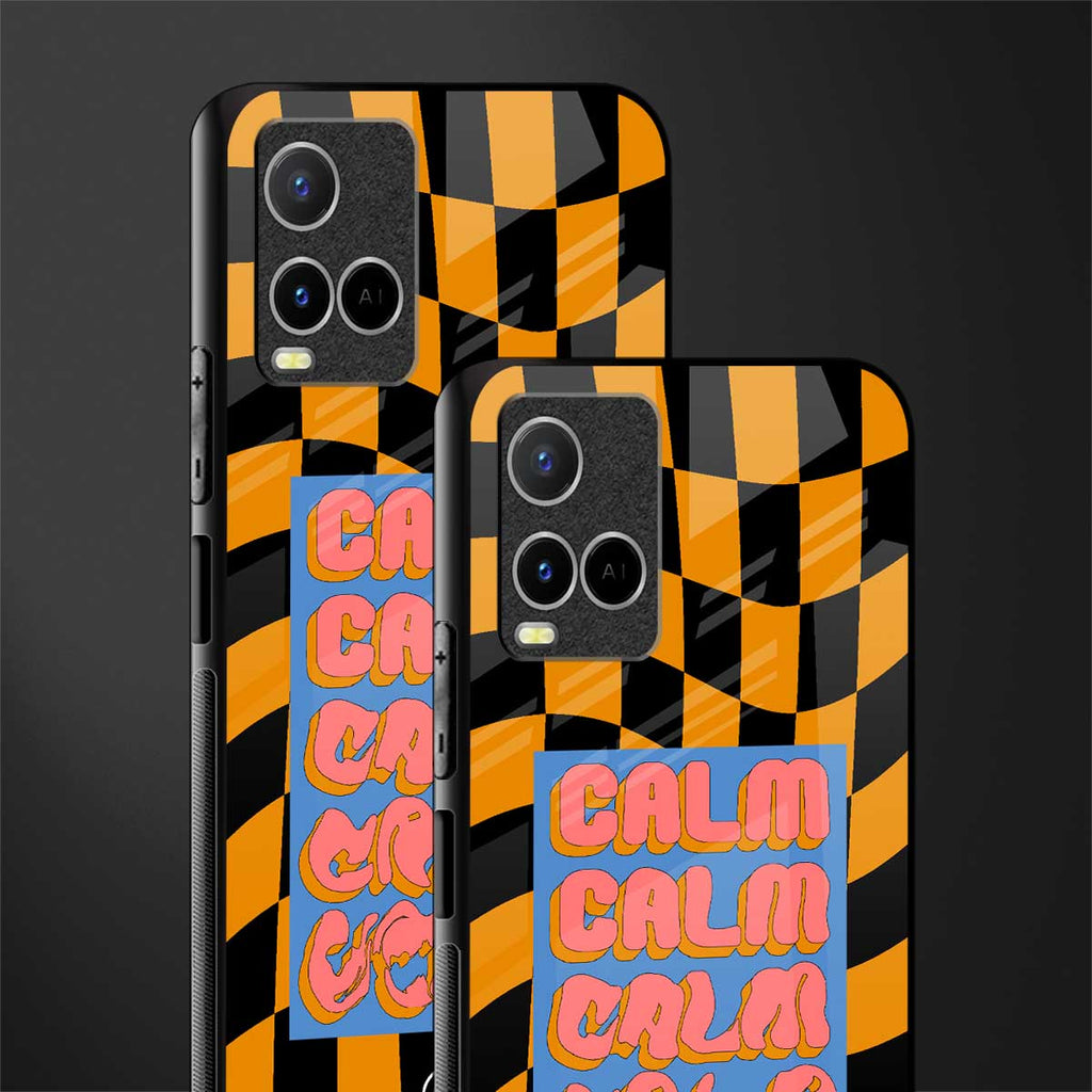 calm glass case for vivo y21s image-2