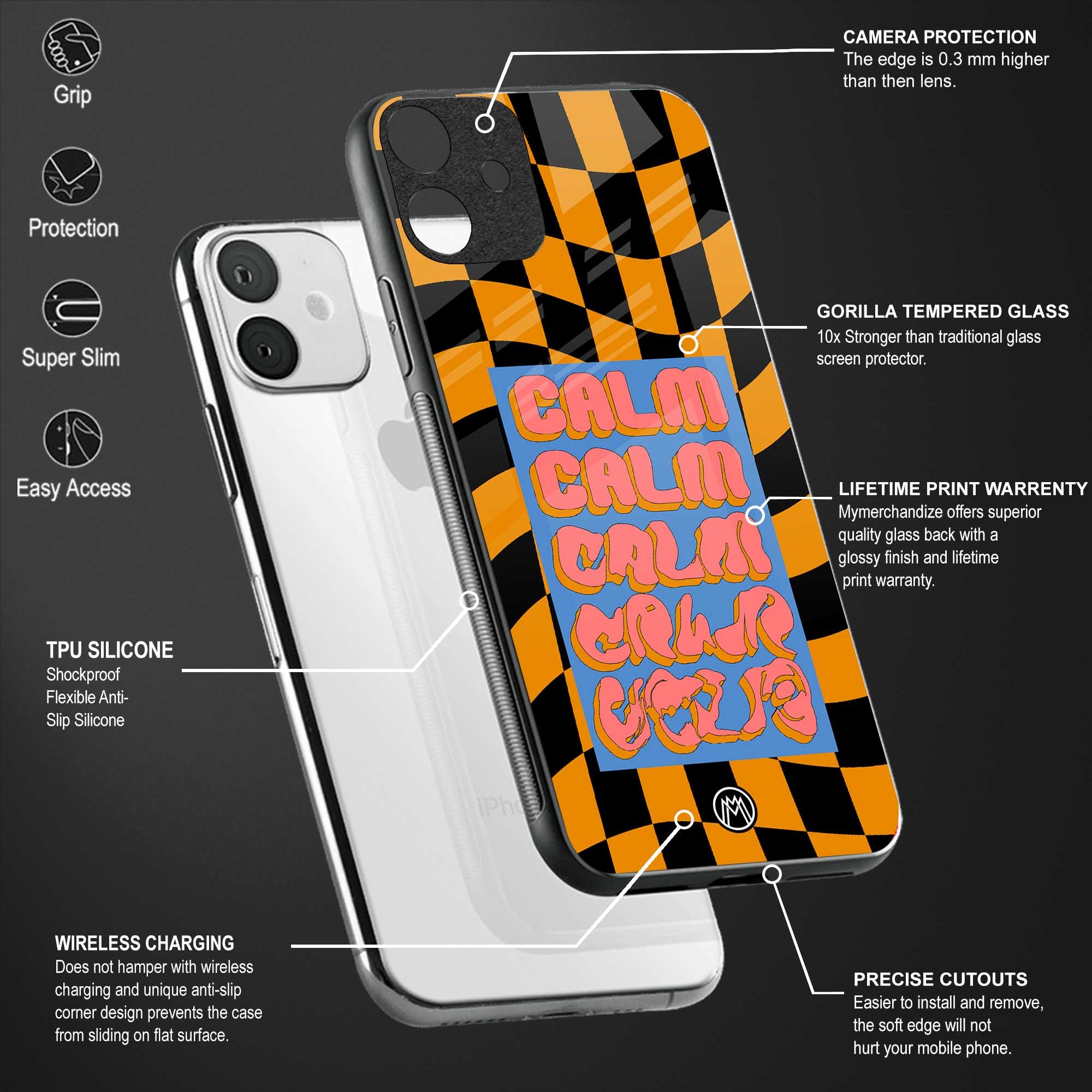 calm glass case for realme x7 image-4
