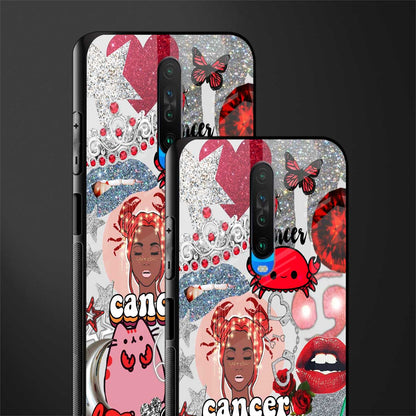 cancer aesthetic collage glass case for poco x2 image-2