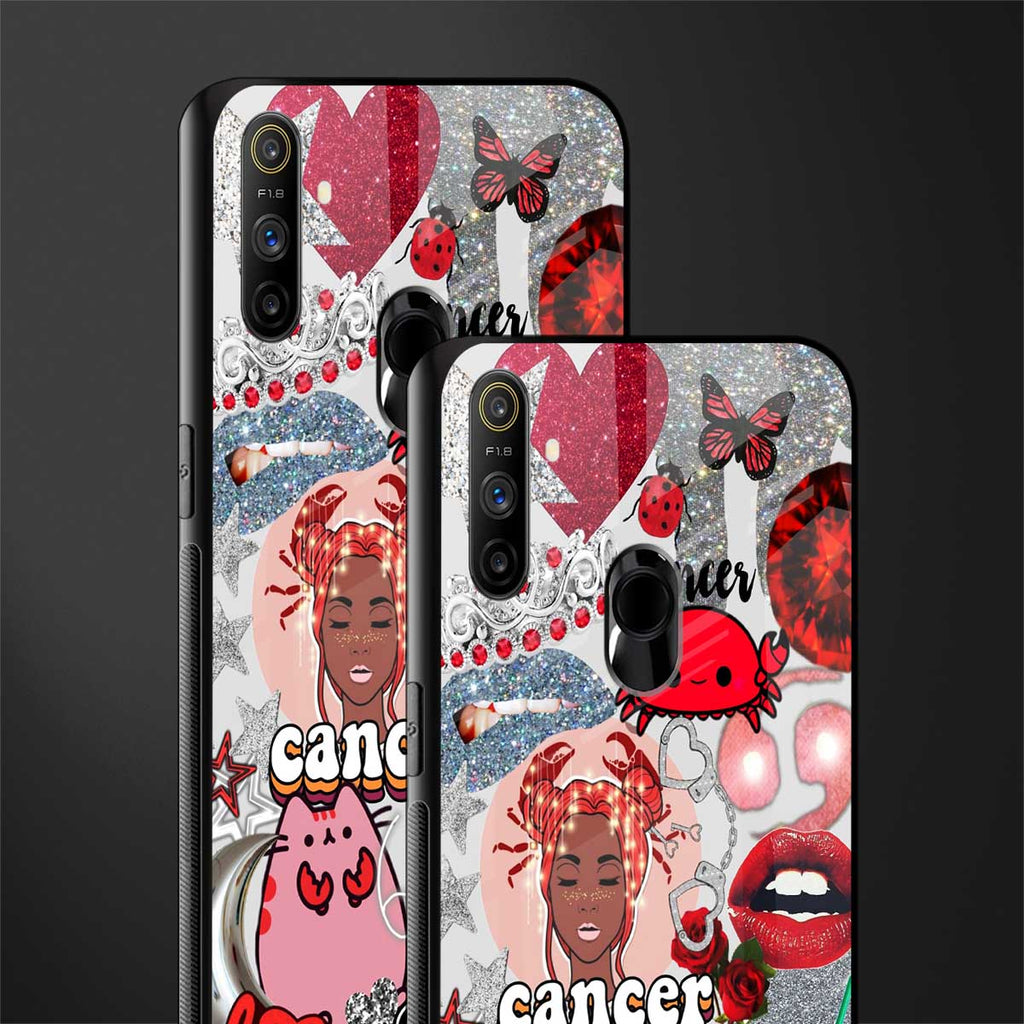 cancer aesthetic collage glass case for realme narzo 10a image-2
