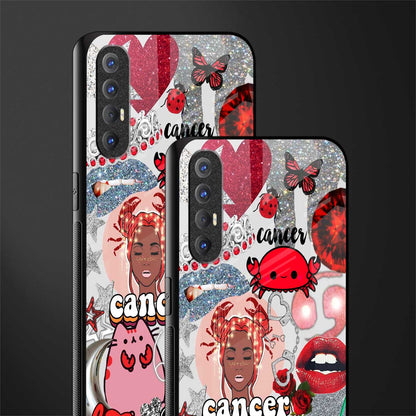 cancer aesthetic collage glass case for oppo reno 3 pro image-2