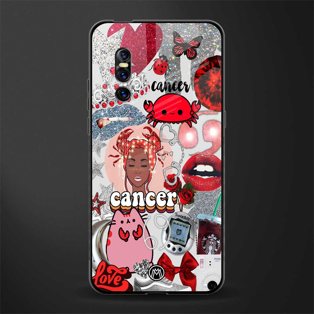 cancer aesthetic collage glass case for vivo v15 pro image