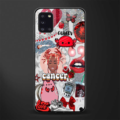 cancer aesthetic collage glass case for samsung galaxy a31 image
