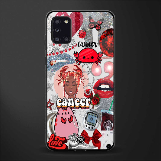 cancer aesthetic collage glass case for samsung galaxy a31 image