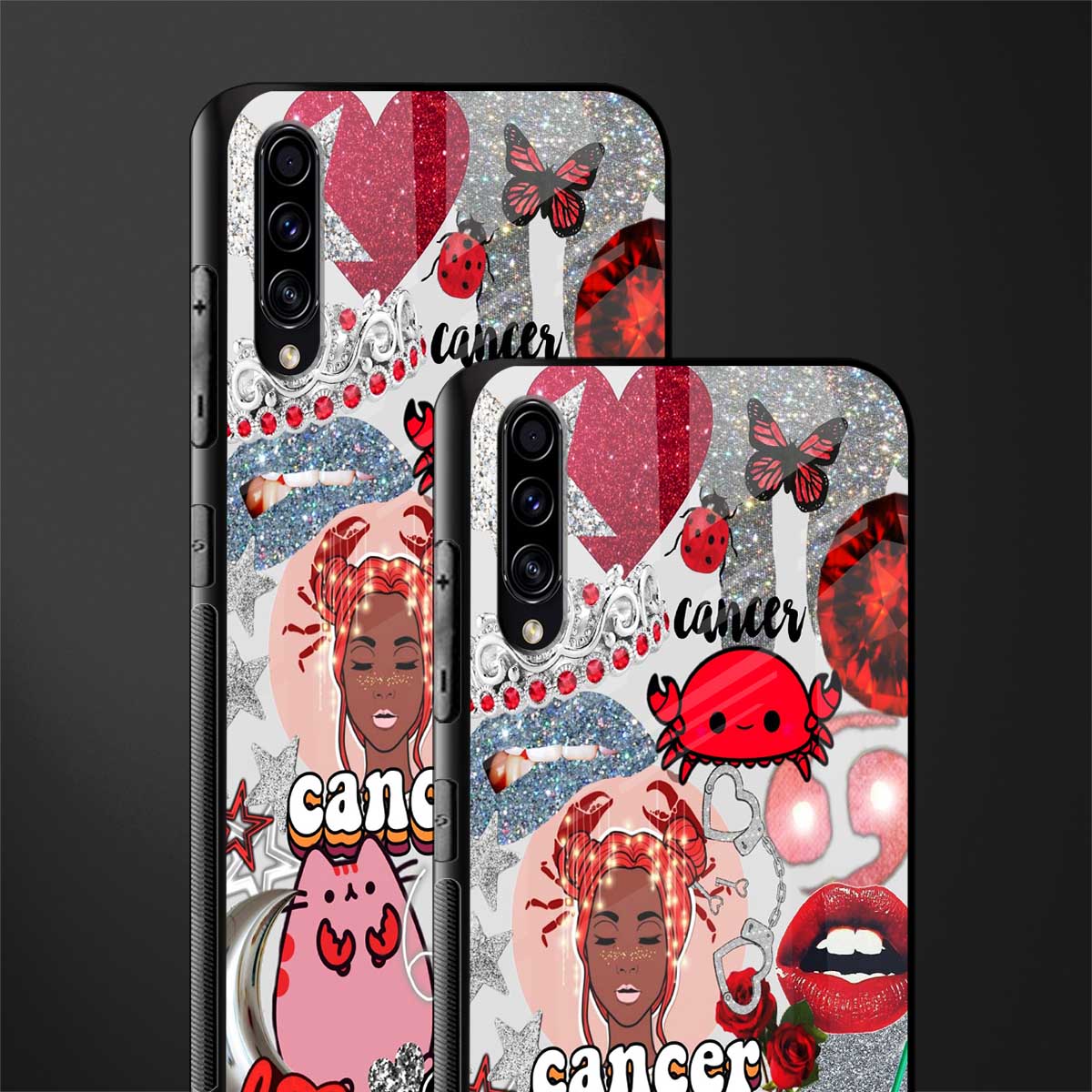 cancer aesthetic collage glass case for samsung galaxy a50s image-2
