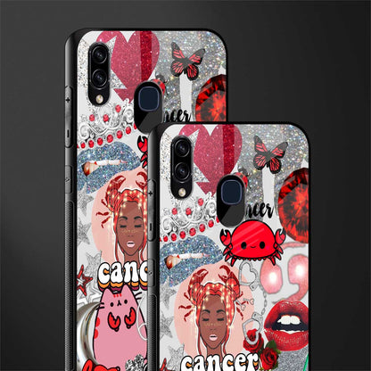 cancer aesthetic collage glass case for samsung galaxy a30 image-2