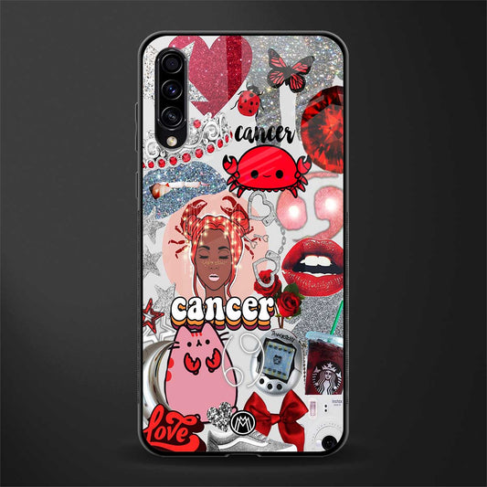 cancer aesthetic collage glass case for samsung galaxy a70 image