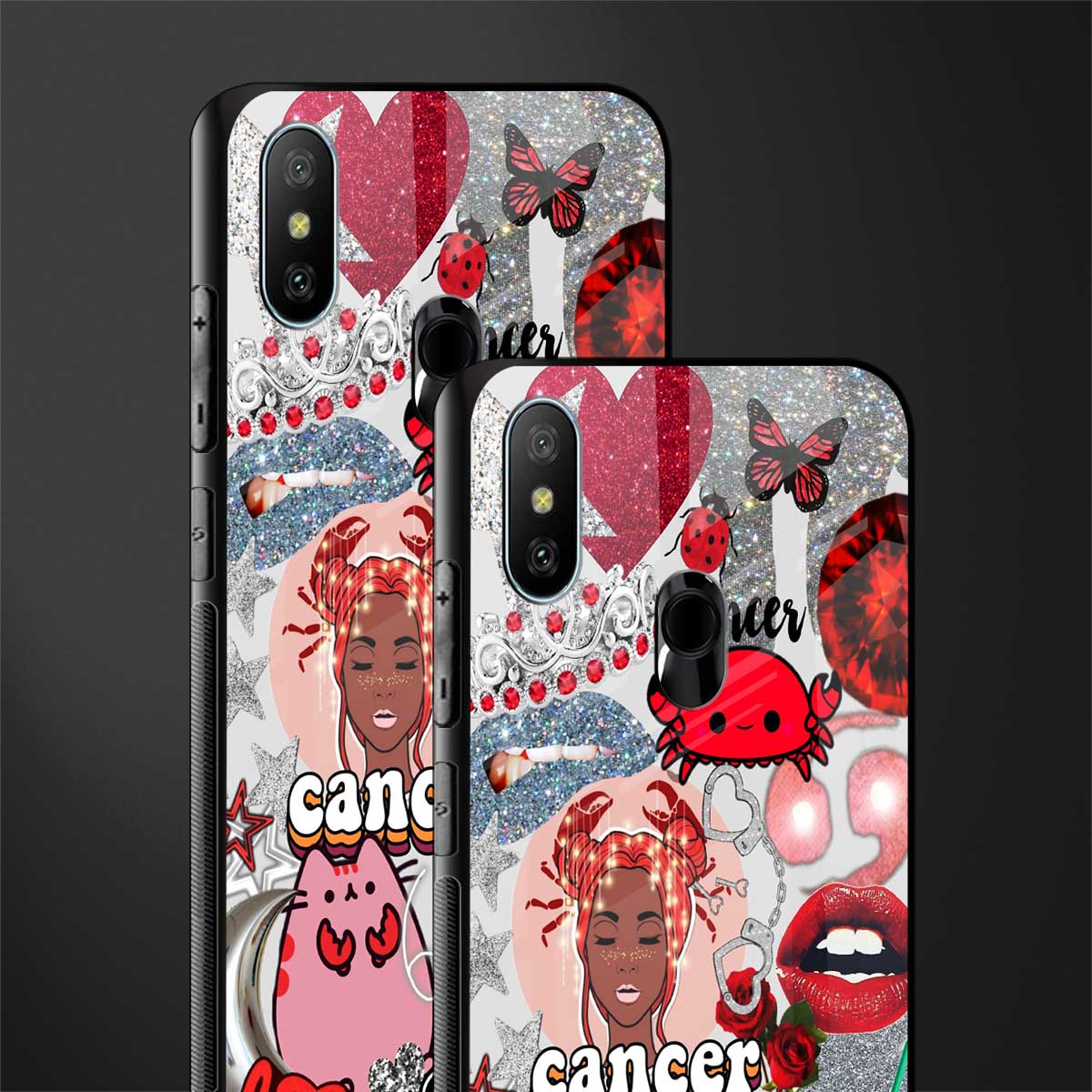 cancer aesthetic collage glass case for redmi 6 pro image-2