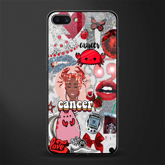 cancer aesthetic collage glass case for oppo a3s image