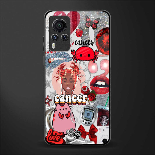 cancer aesthetic collage glass case for vivo x60 pro image