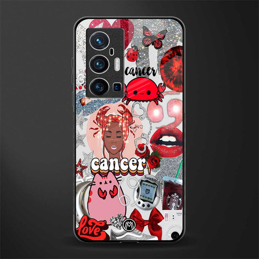 cancer aesthetic collage glass case for vivo x70 pro plus image