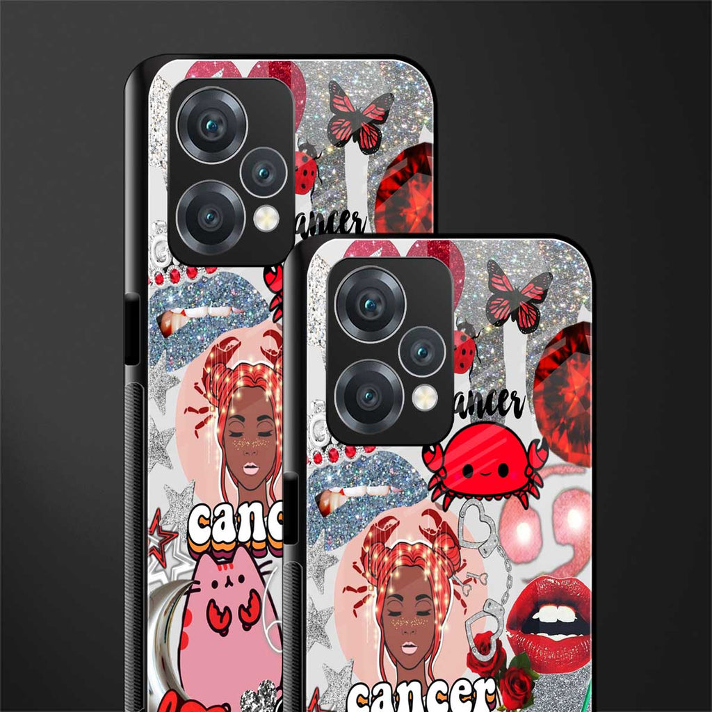cancer aesthetic collage back phone cover | glass case for realme 9 pro 5g