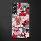 cancer aesthetic collage glass case for samsung galaxy s21 fe 5g image