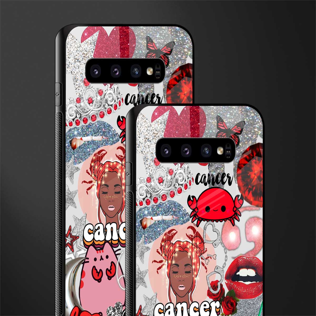 cancer aesthetic collage glass case for samsung galaxy s10 plus image-2