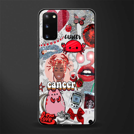 cancer aesthetic collage glass case for samsung galaxy s20 image