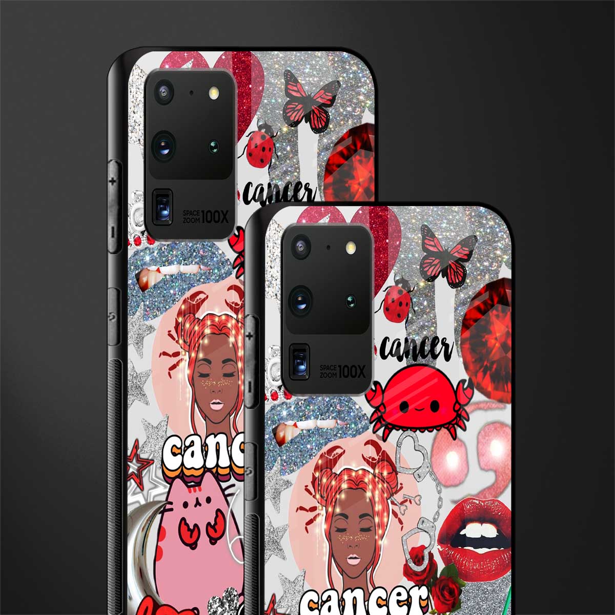 cancer aesthetic collage glass case for samsung galaxy s20 ultra image-2