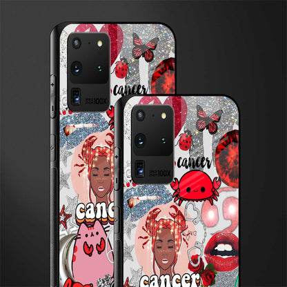 cancer aesthetic collage glass case for samsung galaxy s20 ultra image-2