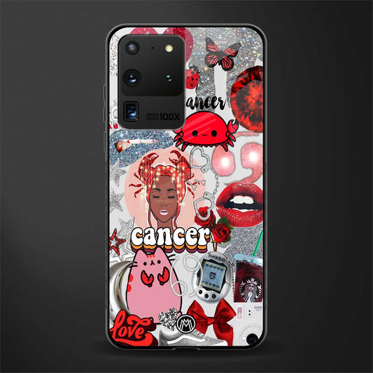 cancer aesthetic collage glass case for samsung galaxy s20 ultra image