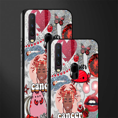 cancer aesthetic collage glass case for vivo y17 image-2