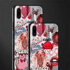cancer aesthetic collage glass case for vivo v11 pro image-2