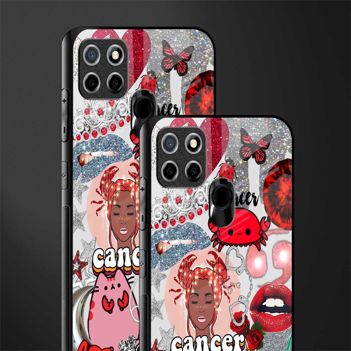 cancer aesthetic collage glass case for realme narzo 30a image-2