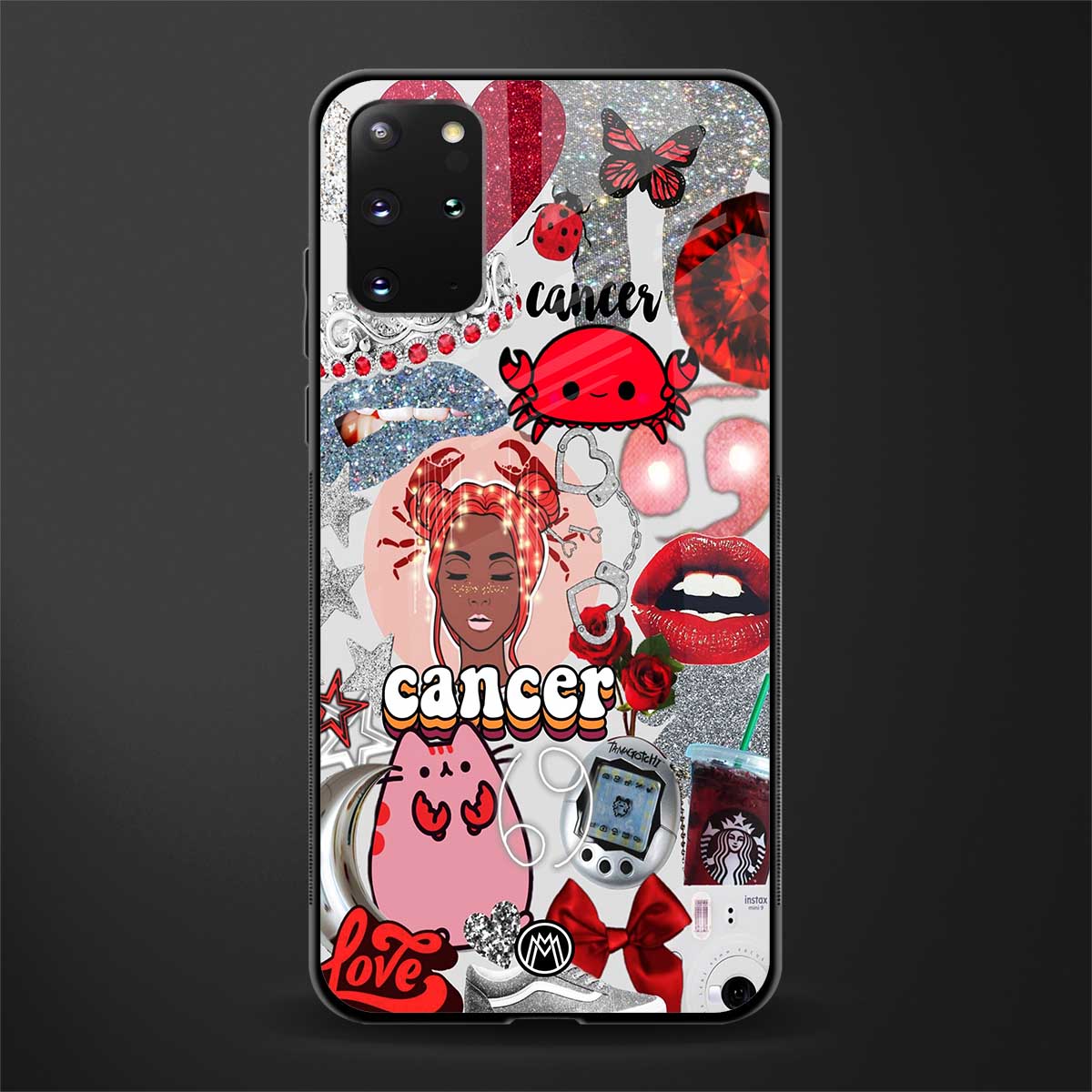 cancer aesthetic collage glass case for samsung galaxy s20 plus image