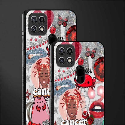cancer aesthetic collage glass case for oppo a15s image-2
